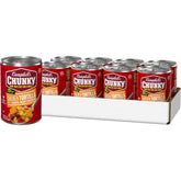 Campbell’s Chunky vista frontal de la lata con diseño atractivo y lista para consumir