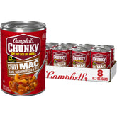 Campbell’s Chunky vista frontal de la lata con empaque claro y atractivo