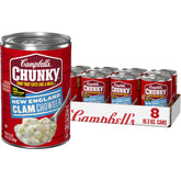 Campbell’s Chunky lata frontal mostrando el diseño y beneficio de conveniencia