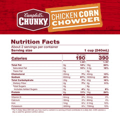 Campbell’s Chunky primer plano de textura cremosa y trozos, apetece y nutre