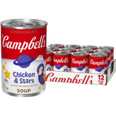 Campbell's frente de lata 10.5 oz mostrando etiqueta y beneficio práctico