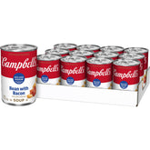 Campbell's lata frente mostrando diseño y conveniencia para despensa