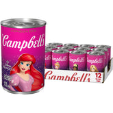 Campbell's lata frontal Disney Princess mostrando diseño y conveniencia