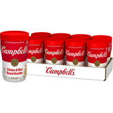 Campbell's vaso frontal listo para calentar, formato portátil y práctico