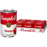 Campbell's vista frontal del pack de 24 latas, ideal para despensa
