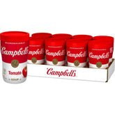 Campbell's taza frontal del pack de 8 mostrando envase portátil y conveniencia