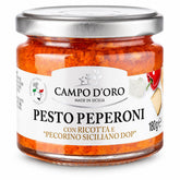 Campo D'ORO frasco delantero mostrando etiqueta y color vibrante, aporta sabor auténtico