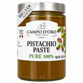 CAMPO D'ORO frasco frontal mostrando etiqueta y tamaño 520 g, calidad italiana
