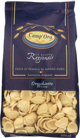 Camp'Oro orecchiette paquete frontal mostrando marca y presentación