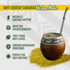 Canarias en mate tradicional listo para beber y disfrutar en ronda