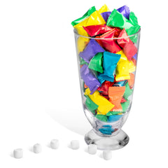 Candy Envy grupo de pastillas envueltas en seis colores para una presentación vibrante