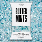 Candy Envy empaque frontal mostrando 100 mints azules, ideal para baby showers
