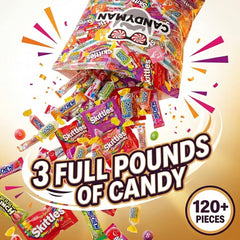 CANDYMAN bol con variedad en mesa de fiesta, opción festiva
