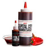 Capital City frasco frontal del sampler mostrando las dos variedades y beneficio versátil