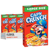 Cap'n Crunch frente del empaque mostrando diseño y tamaño práctico