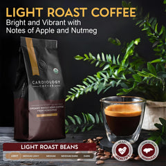 Cardiology Coffee taza servida con notas cítricas brillante y refrescante
