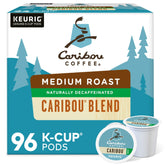 Caribou Coffee paquete frontal de cápsulas mostrando diseño y conveniencia