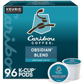 Caribou Coffee caja frontal con 96 cápsulas, conveniencia para el hogar