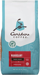 Caribou Coffee bolsa Mahogany frente mostrando diseño y frescura