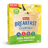 Carnation Breakfast Essentials frente del envase mostrando conveniencia