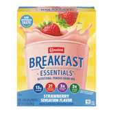 Carnation Breakfast Essentials polvo fresa preparando rápido desayuno beneficios nutricionales