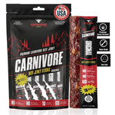 Carnivore Electrolytes paquete frontal mostrando 10 palitos, conveniencia portátil