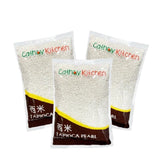 CATHAY KITCHEN paquete frontal sellado mostrando perlas sago y beneficio de frescura