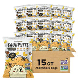 Caulipuffs empaque frontal Honey BBQ mostrando sabor y diseño atractivo
