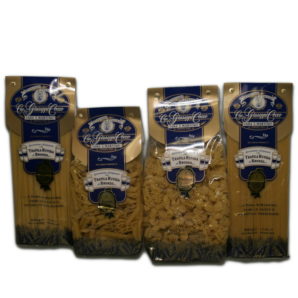 Cav. Giuseppe Cocco pack 4 formatos en caja, muestra variedad y ahorro