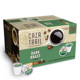Caza Trail embalaje frontal mostrando el pack de 100 cápsulas y conveniencia