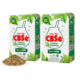CBSé paquete frontal Hierbas Serranas mostrando sellos y peso, imagen apetecible