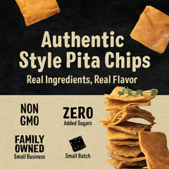 Cedar Valley pita chips servidas con hummus, perfectas para dip