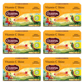 Celestial Seasonings caja frontal mostrando diseño y beneficios visibles