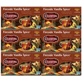 Celestial Seasonings frontal del paquete mostrando diseño acogedor y cantidad