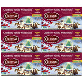 Celestial Seasonings frente de caja mostrando mezcla festiva y contenido