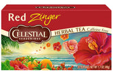 Celestial Seasonings frente del empaque mostrando pack de tres cajas y beneficio de stock
