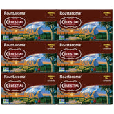 Celestial Seasonings frente del empaque mostrando pack de seis cajas y beneficio de ahorro