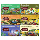 Celestial Seasonings caja frontal mostrando diseño y número de bolsitas, facilita compra