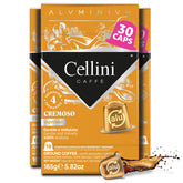 Cellini paquete frontal de 30 cápsulas, práctico y conservador de aroma