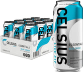 CELSIUS lata frontal mostrando el diseño y sabor Sparkling Blue Crush, incentivo visual