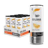 CELSIUS pack de 12 latas frontal mostrando envase práctico y energético