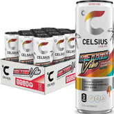 CELSIUS lata frontal RETRO VIBE mostrando diseño y formato para llevar