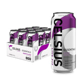 CELSIUS lata frontal Sparkling Grape Slush mostrando el diseño y beneficio energía