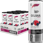 CELSIUS lata frontal mostrando diseño y energía funcional