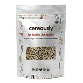Cereausly presentación frontal del envase de quinua tricolor perfecta para compras a granel