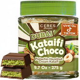Ceres Gourmet tarro frontal mostrando crema de chocolate y pistacho
