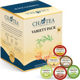 Cha4TEA frente del empaque mostrando variedades y cantidad