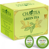 Cha4TEA caja frontal mostrando 20 cápsulas y beneficio conveniencia instantánea