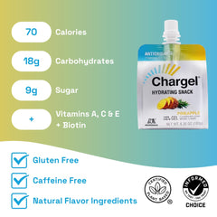 Chargel primer plano textura del gel mostrando consistencia ligera