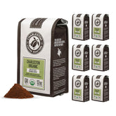 Charleston Coffee Roasters frente del paquete mostrando diseño y peso 12 oz beneficio conservación